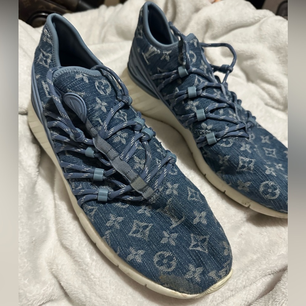Louis Vuitton Monogram Fast Lane Denim Sneakers